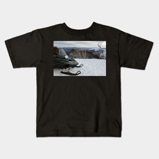 Top of the Mountain Kids T-Shirt by jwwallace